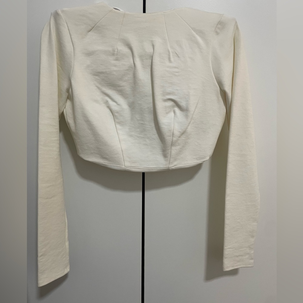 Cropped Backless Ivory Nasty Gal Top Size Small